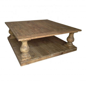 Handmade Antique Recycled Wood <b>Square</b> Coffee <b>Table</b> for Modern & Rustic Homes - Product Image 3