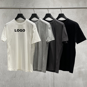 เสื้อยืดทรงสปอร์ตผู้ชาย พิมพ์โลโก้ตามสั่ง ผ้าคอตตอนออร์แกนิคเนื้อหนัก 220 กรัม แห้งเร็ว ทรงหลวมไหล่ตก - Product Image 1