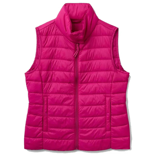 Gilet matelassé sans manches pour femmes grandes tailles, veste d'hiver chaude en nylon, logo personnalisé, respirant, gilets matelassés OEM - Product Image 1