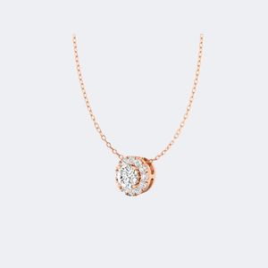 Collier solitaire en diamant rond serti de griffes 0,70 carat total - Product Image 3