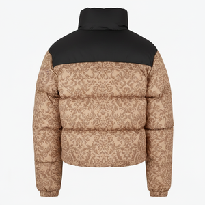 Custom Grey Lightweight Wholesale Eco-Friendly Cotton Filled Quilted Polyester Front Logo Puffer Jacket for Men's OEM - Product Image 2