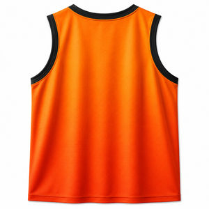 Conjunto Deportivo WARPRO Unisex Naranja, Camiseta sin Mangas y Pantalones Cortos, Poliéster que Absorbe la Humedad, Ropa de Baloncesto para Todas las Temporadas - Product Image 2