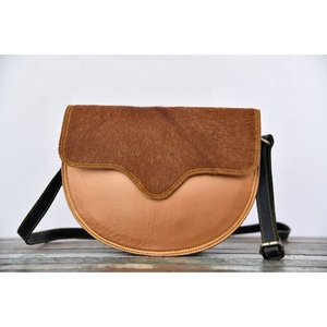 Western Hair On Cowhide Leather Crossbody Bag Custom Genuine Leather <b>Purse</b> For Women's - Product Image 4