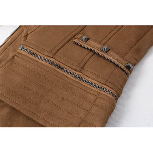 Wholesale New Slim Spring and Autumn Women's Suede Leather <b>Jacket</b> Studded Ladies Biker <b>Jacket</b> OEM ODM - Product Image 5