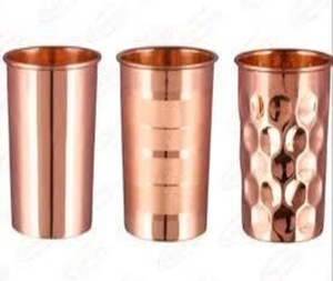 Traditional Copper Glass Tumbler Manufacturer Ayurvedic Drinking Water Cup Bulk Supply Export Metal <b>Drinkware</b> - Product Image 1