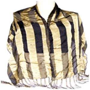 Elegante Bufanda de Nailon Georgette a Rayas, Ligera, Suave y Transpirable, Accesorio de Moda para Mujer, Estilo Casual y Formal - Product Image 3