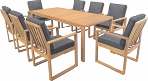 Fauteuil élégant et moderne en bois massif Sièges rembourrés durables pour patio, salle à manger de jardin Meubles d'extérieur de qualité supérieure fabriqués au Vietnam - Product Image 6