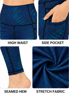 Leggings de compresión de cintura alta para mujer, pantalones de capa base con estampado personalizado, leggings deportivos para gimnasio, leggings de poliéster para correr - Product Image 6