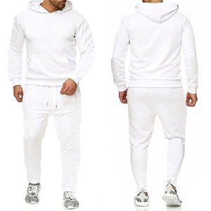 Ensemble de survêtement décontracté d'hiver pour homme, sweat-shirt à capuche uni surdimensionné et pantalon de jogging, ensemble de vêtements de sport athlétiques en 2 pièces - Product Image 3