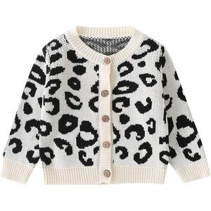 Cardigan d'automne pour bébés garçons et filles, uni, boutonné, décontracté, écologique, respirant, tricoté jacquard, col rond, anti-boulochage, AOP - Product Image 6