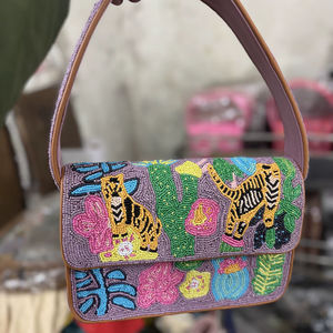 <b>Indian</b> Bohemian Style Designer Light Weight Eco-Friendly Cotton Waterproof Foldable Large Capacity Women's Messenger <b>Bag</b> - Product Image 1