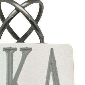 Collier Pendentif Argenté AKA pour Femme – Design Élégant Inspiré des Sororités – Bijou de Luxe Tendance – Charme Classique et Éclatant – Vente en Gros - Product Image 3