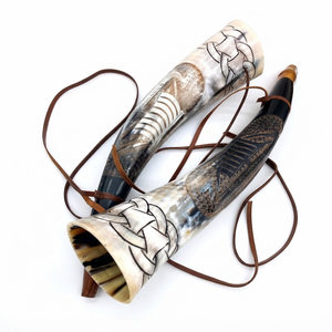 Cuerno Vikingo Ecológico de la Mejor Calidad, Sonido Profundo, Pulido a Mano, Forma Natural, Cuerno de Búfalo Duradero, Artesanía - Product Image 1