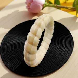 Bracelet manchette de luxe artisanal en corne de vache, motif animal, imitation perle, bijoux chrétiens modernes pour femme, cadeau Inde MN - Product Image 4