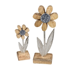 Ensemble de 2 ornements décoratifs en forme d'arbre, design à crochet, base en bois, métal aluminium, pour décoration intérieure, à fixer au mur, pour cadeaux - Product Image 6