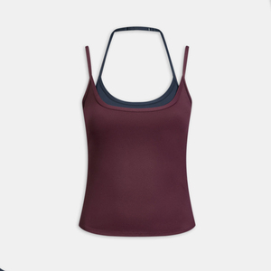 Débardeur tricoté double couche en coton 100% pour femme, col rond, respirant, léger, extensible dans les quatre sens, séchage rapide, vente en gros - Product Image 5