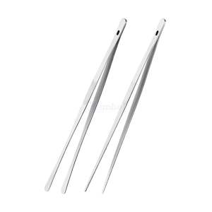 Pince de cuisine droite à pointe fine en acier inoxydable, pince de précision pour la présentation des plats gastronomiques, outil de chef - Product Image 6