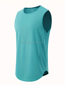 เสื้อกั๊กสำหรับวิ่งแข่งวิ่งวิ่งวิ่งวิ่งวิ่งออกกำลังกายแบบถักระบายอากาศได้อย่างรวดเร็วใส่ได้ทั้งชายและหญิงใส่สบายแบบลำลองกำหนดเอง100% ตาข่าย - Product Image 4