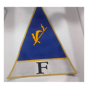 Bannières personnalisées avec logo pour la franc-maçonnerie, design de broderie numérique machine, couleurs bleues, 5 ensembles de bannières, collection 2026 haut de gamme - Product Image 1