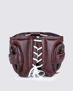 Protector de Cabeza para Boxeo Fly, Casco Deportivo Protector de Cuero PU, Protección para la Cabeza Unisex para Adultos, Color Borgoña Sólido - Product Image 2