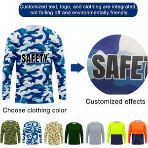 Camisetas de Seguridad de Alta Visibilidad Personalizadas YOWESHOP, Camiseta de Manga Larga con Cuello Redondo para Gimnasia - Product Image 2