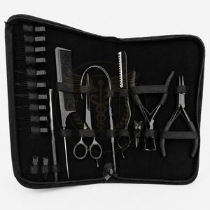 QORVEX INSTRUMENTS Outil d'application d'extensions de cheveux en acier inoxydable - Kit complet d'outils pour extensions de cheveux - Product Image 2