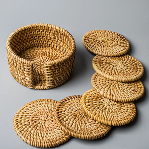 Meilleurs sous-verres en rotin de designer, vente en gros directe d'usine, tapis et dessous de verre en rotin les plus vendus - Product Image 5
