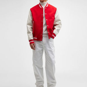 Custom Baseball Letterman Varsity <b>Jacket</b> with Custom Logo Wool Chenille Embroidery Patchwork Cartoon Design Hooded <b>Winter</b> Unisex - Product Image 1