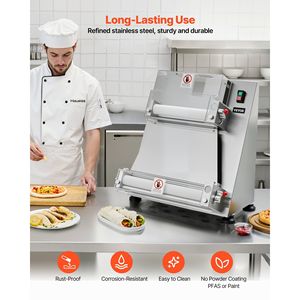 Laminoir à pâte électrique commercial 390W en acier inoxydable, presse à pizza 3-16 pouces, machine à pâtes semi-automatique pour la pâtisserie - Product Image 5