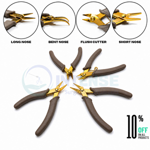 Wholesale Jewelry Making <b>Pliers</b> <b>Set</b> Needle Nose Bent Nose and Flush Cutter with Custom Color Ergonomic Handles Big sale - Product Image 1