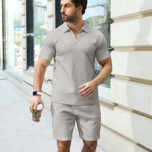 Ensemble de sport d'été pour homme, polo assorti, short, ensemble 2 pièces, vêtements décontractés, ensembles courts slim pour homme - Product Image 4