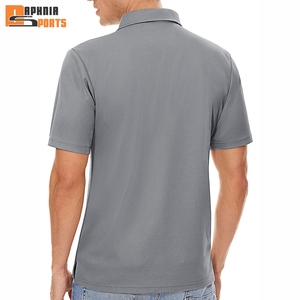 Camiseta de Golf Personalizada de Alta Calidad para Hombre, Sólida, Antiarrugas, de Manga Corta, Corte Cuadrado, de Algodón Tejido - Product Image 2