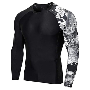 Custom Clothing Rush Guard Sun Protection Clothing Men <b>Compression</b> <b>Shirt</b> Rashguard Men Rash Vests Rash Guard Best Rash Guards - Product Image 1