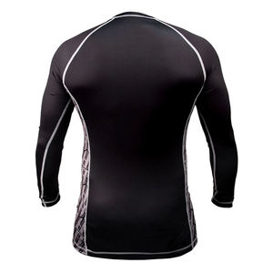 Maillot de bain à manches longues pour homme, protection solaire, séchage rapide, respirant, en spandex/polyester, imprimé par transfert thermique, logo personnalisé - Product Image 3