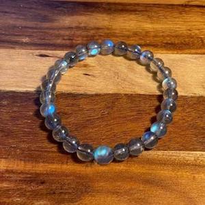 Natural Labradorite <b>Bracelet</b> Flash Labradorite <b>Beaded</b> <b>Bracelet</b> For Healing Reiki Energy Jewelry Wholesale 8mm - Product Image 3