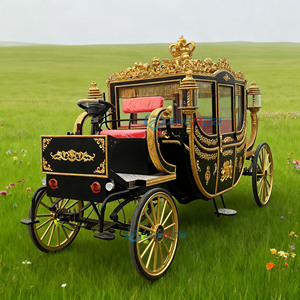 Carruaje Real Eléctrico Negro de Lujo, Nuevo Modelo para Múltiples Ocasiones, Carruaje Antiguo para Bodas, Carruaje sin Caballos para Princesas - Product Image 1