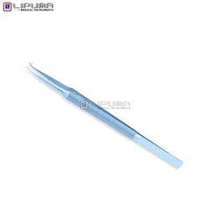 Pinzas Médicas de Titanio con Mango Redondo de 6.3 Pulgadas (16 cm), Curvas, con Puntas Cóncavas y Convexas Recubiertas de TC de 0.4 mm - Product Image 2