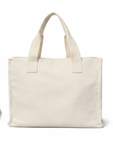 COTTON VOYAGE Wholesale Medium <b>Canvas</b> <b>Tote</b> Bag with Custom Printed Logo Own Design Pocket Shoulder Closure & Handle - Product Image 2