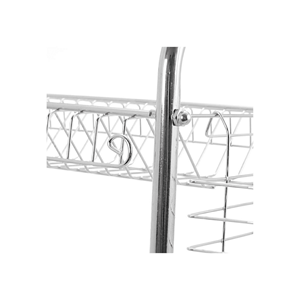 Scolapiatti a 2 livelli a forma di R da 22 pollici, cromato - Product Image 4