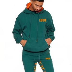 Sudaderas lisas de manga larga personalizadas, chándal acampanado para hombre, chándal acampanado de alta calidad, conjuntos de ropa informal con logotipo - Product Image 5