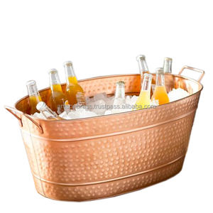 Modern Flower Embossed High Quality Metal Wine <b>Tub</b> with Stand Decorative <b>Ice</b> <b>Bucket</b> Metal Iron <b>Beverage</b> <b>Tub</b> with Stand - Product Image 6