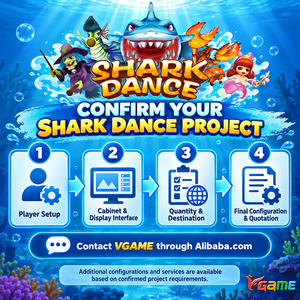 Kit de Juego Arcade de Peces Multijugador VGAME Shark Dance 5.6 con Tablero de Juego y Software para Máquinas Recreativas - Product Image 1