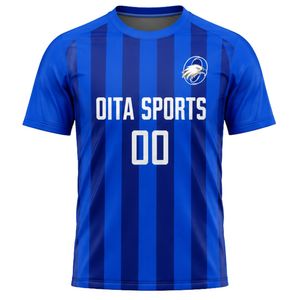 ชุดเสื้อฟุตบอลสีน้ำเงินแบบซับลิเมชั่นพร้อมกางเกงขาสั้น ชุดยูนิฟอร์มฟุตบอลชาย แขนสั้น ชุดกีฬาสำหรับทีม ชุดฝึกซ้อม ชุดกีฬา - Product Image 3