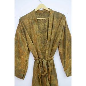 New Arrival <b>Kimono</b> Robe <b>Silk</b> Nightwear Dressing Gown Beach Wear Bikini Cover up Robes Maxi Dress - Product Image 3