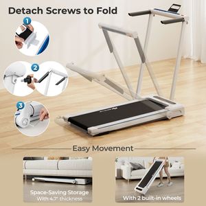 2.25HP Folding <b>Running</b> <b>Machine</b> Portable Treadmill with Table and Speaker Remote - Product Image 6