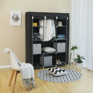 Armadio Portatile in Plastica da 67 Pollici con 10 Ripiani, Montaggio Rapido e Semplice, Nero, RT-Extra Spazio per Borse - Product Image 2