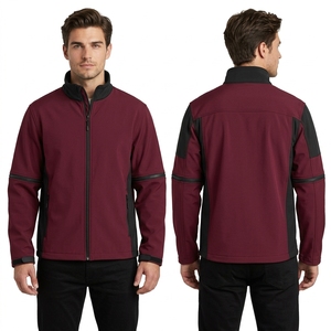 Chaqueta Softshell Personalizada para Hombre en Amarillo Mostaza, de Poliéster y Nailon, con Mangas en Contraste Negro y Cierre Completo, para Uso Casual - Product Image 4