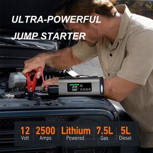2500A Batterie Jump Starter 150PSI Pompe à Air 7.5L Gaz 5.0L Diesel Moteur 2 \ "LED Écran pour Pneus de Voiture Matelas 150PSI Pneu - Product Image 4