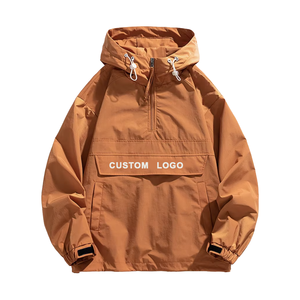 Nouvelle veste bomber coupe-vent respirante et écologique pour homme, col montant, demi-zip, couleur unie, avec poches, collection printemps-automne - Product Image 3