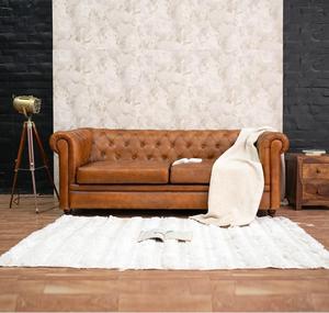 Elegant Duraster Chesterfield Two Seater Leather <b>Sofa</b> Eco-Friendly <b>Foam</b> Filled Vintage Style Deep Button Tufted Upholstery - Product Image 4